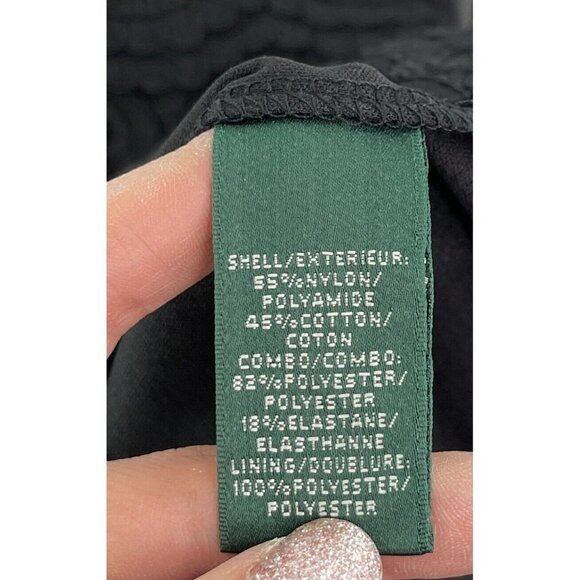 Lauren Ralph Lauren Sz 4 Black Lace Sheath Dress Scalloped Sweetheart Neckline s - Picture 7 of 7